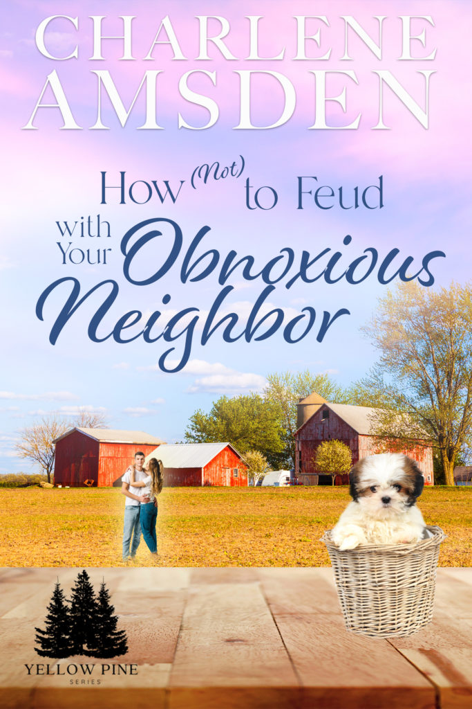 This is the book cover of Charlene Amsden's novel, How (Not) to Feud With Your Obnoxious Neighbor.